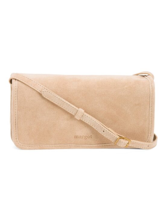 margot Handbags - MARGOT Suede Flap Crossbody